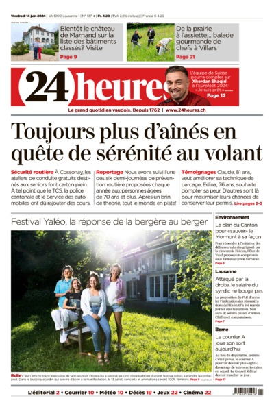 Dernière édition du journal 24 heures
