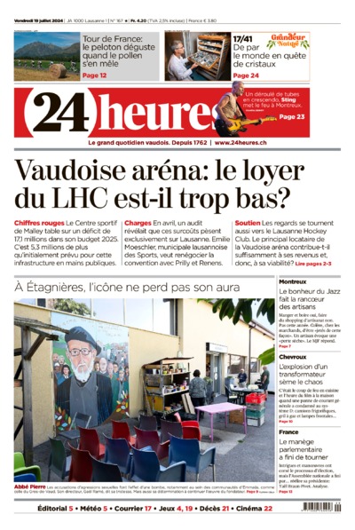Dernière édition du journal 24 heures