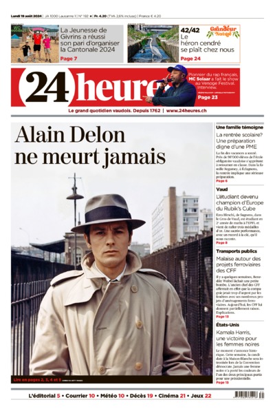 Dernière édition du journal 24 heures