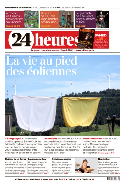 Dernière édition du journal 24 heures