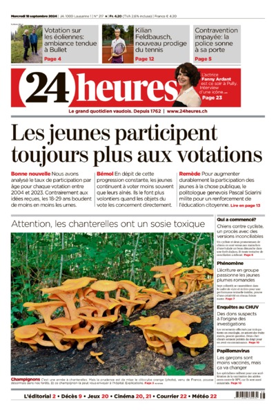 Dernière édition du journal 24 heures