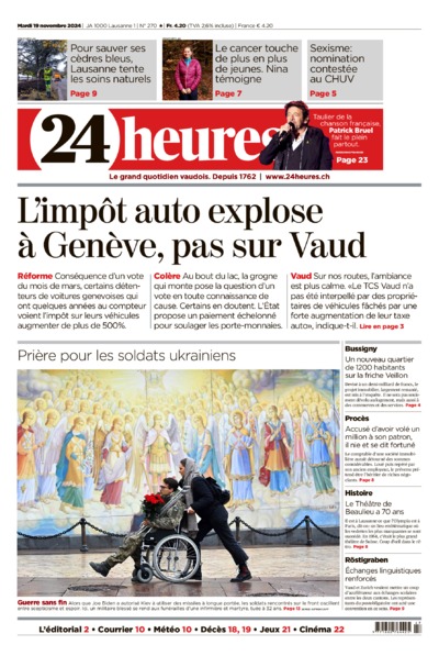 Dernière édition du journal 24 heures