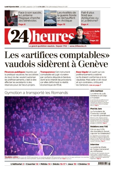 Dernière édition du journal 24 heures