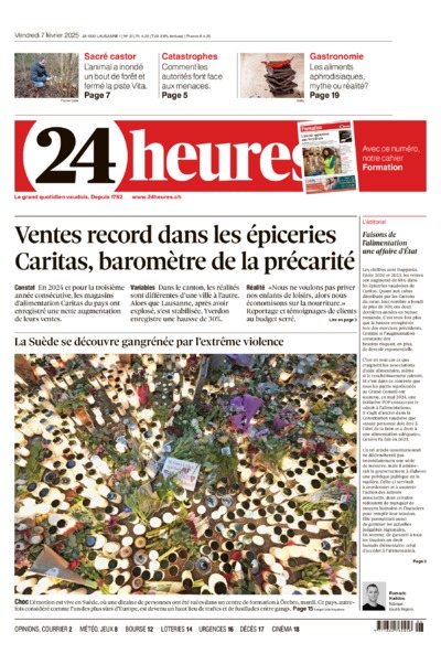 Dernière édition du journal 24 heures
