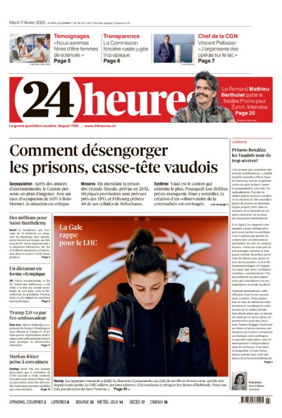 Dernière édition du journal 24 heures