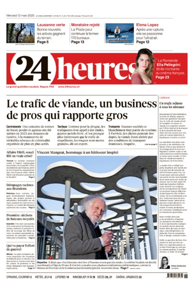 Dernière édition du journal 24 heures