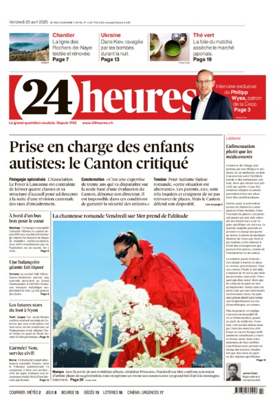 Dernière édition du journal 24 heures