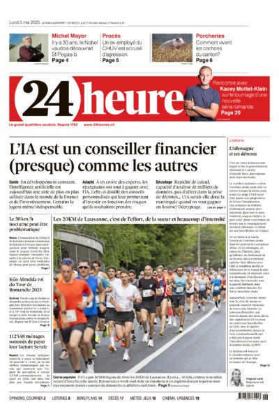 Dernière édition du journal 24 heures