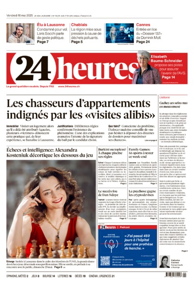 Dernière édition du journal 24 heures