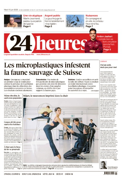 Dernière édition du journal 24 heures
