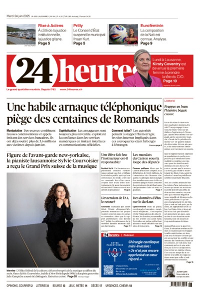 Dernière édition du journal 24 heures