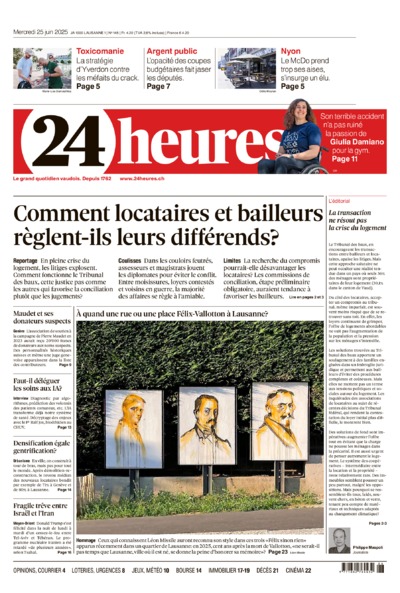Dernière édition du journal 24 heures