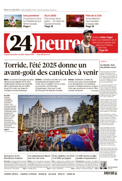 Dernière édition du journal 24 heures