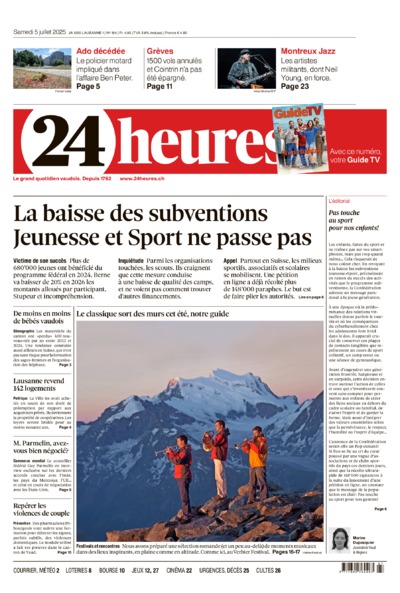 Dernière édition du journal 24 heures