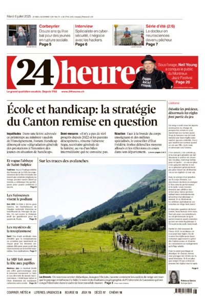Dernière édition du journal 24 heures