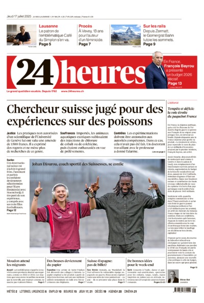 Dernière édition du journal 24 heures