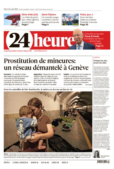 Dernière édition du journal 24 heures