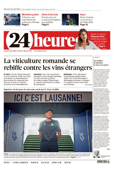 Dernière édition du journal 24 heures