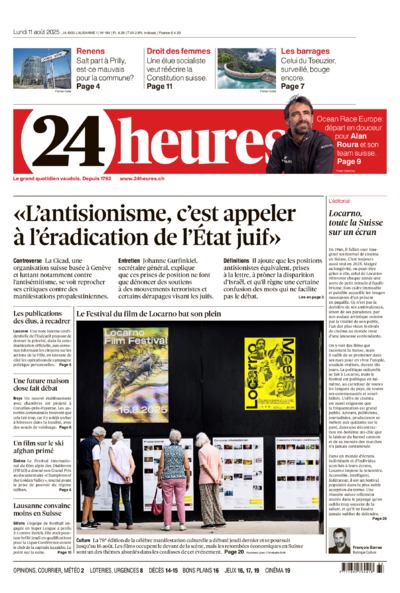 Dernière édition du journal 24 heures