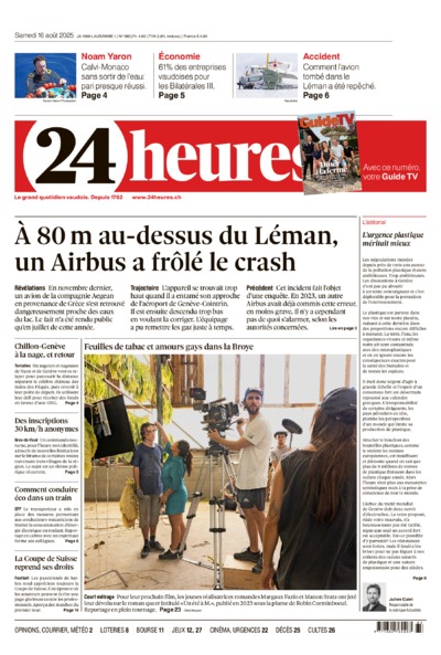 Dernière édition du journal 24 heures