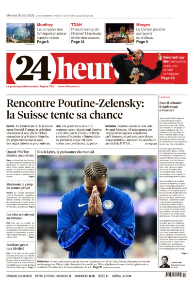 Dernière édition du journal 24 heures
