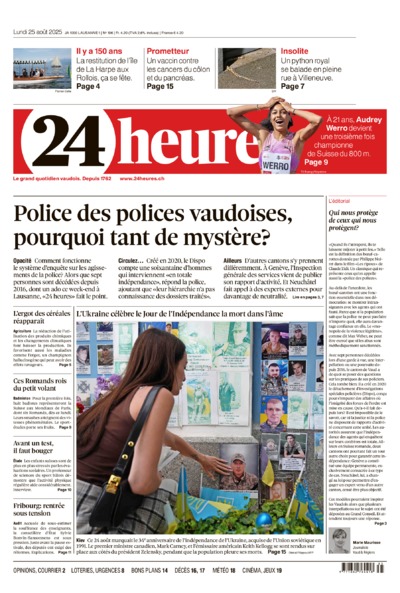 Dernière édition du journal 24 heures