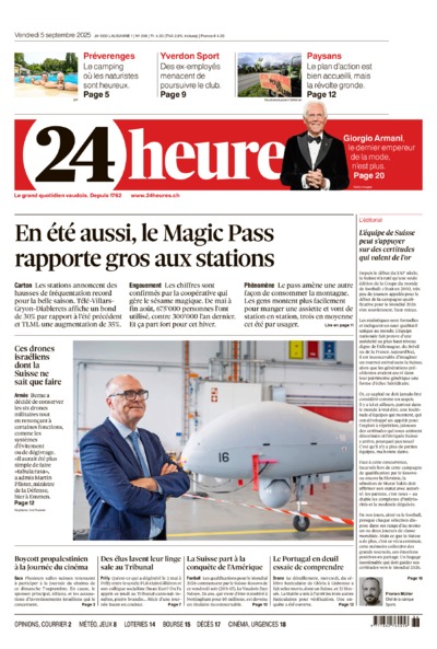 Dernière édition du journal 24 heures