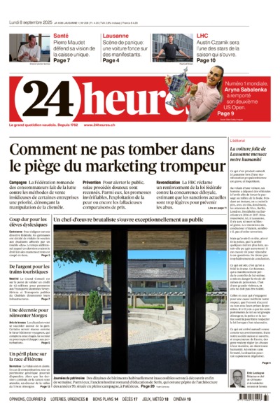 Dernière édition du journal 24 heures