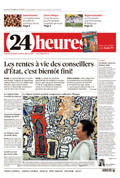 Dernière édition du journal 24 heures