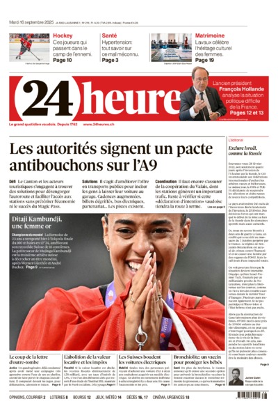 Dernière édition du journal 24 heures