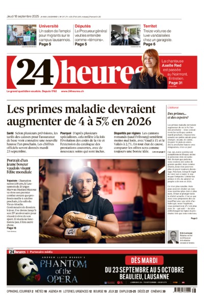 Dernière édition du journal 24 heures