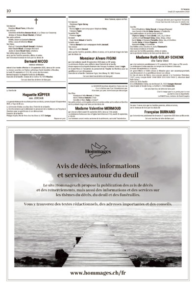 Dernière édition du journal 24 heures