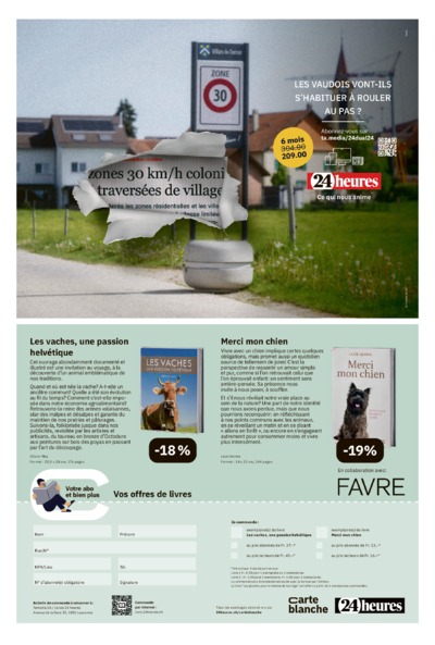 Dernière édition du journal 24 heures