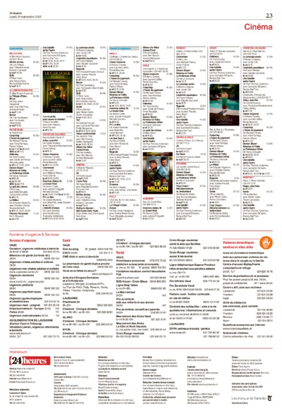 Dernière édition du journal 24 heures