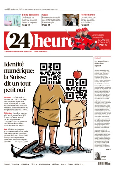 Dernière édition du journal 24 heures