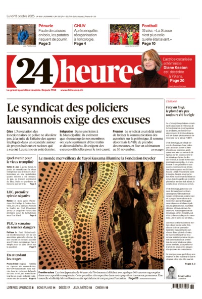 Dernière édition du journal 24 heures