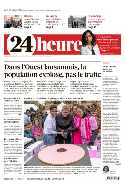 Dernière édition du journal 24 heures