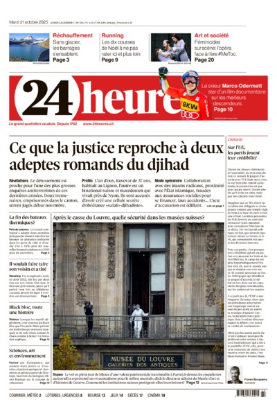 Dernière édition du journal 24 heures