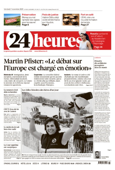 Dernière édition du journal 24 heures