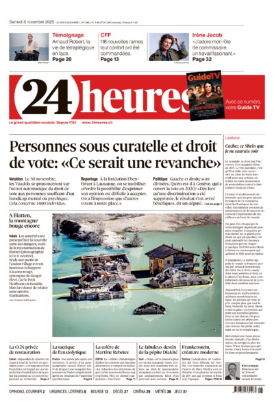 Dernière édition du journal 24 heures