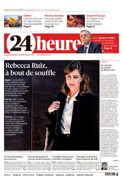Dernière édition du journal 24 heures