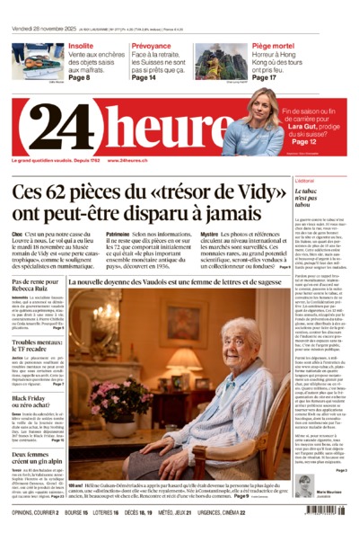 Dernière édition du journal 24 heures