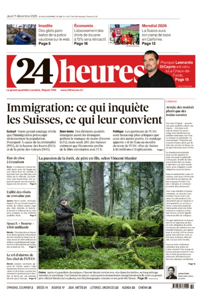 Dernière édition du journal 24 heures