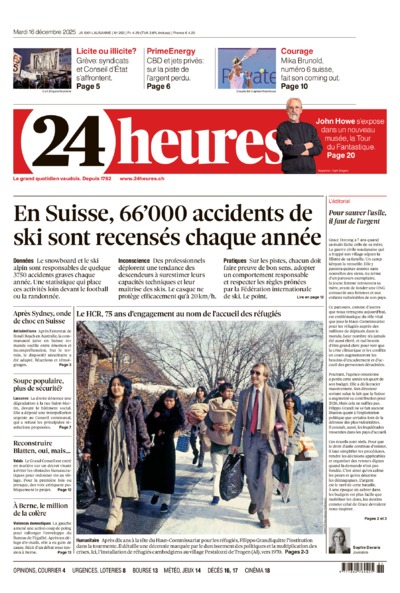 Dernière édition du journal 24 heures