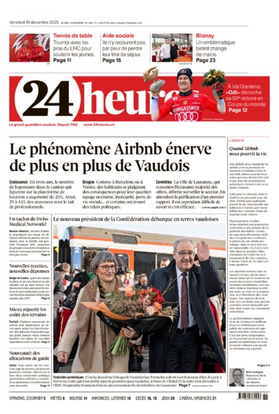 Dernière édition du journal 24 heures