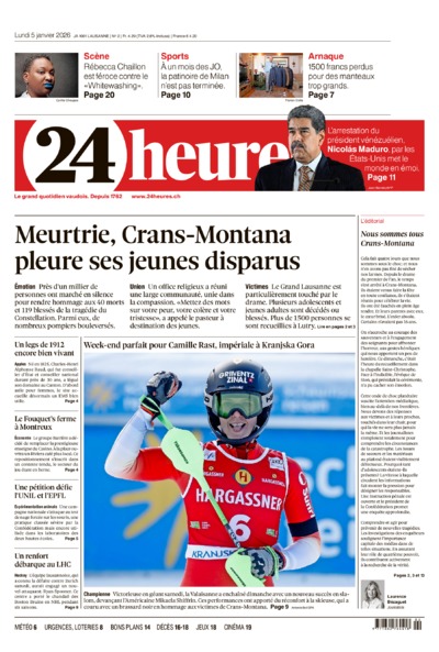 Dernière édition du journal 24 heures