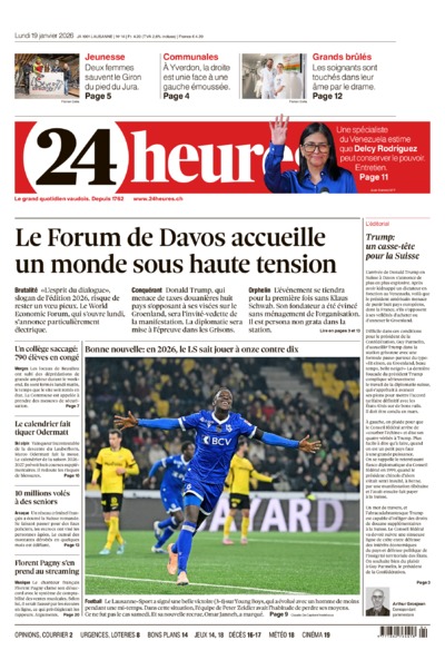 Dernière édition du journal 24 heures