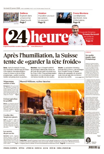 Dernière édition du journal 24 heures
