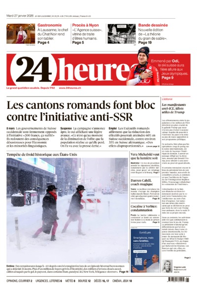 Dernière édition du journal 24 heures