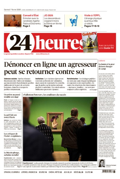 Dernière édition du journal 24 heures